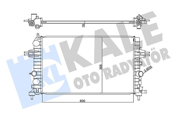 KALE OTO RADYATÖR 371200 Soğutma Sistemi Su Soğutucu & Parçaları - OPEL ASTRA H Station wagon (A04) uyumlu