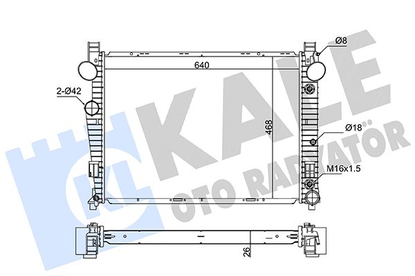 KALE OTO RADYATÖR 363535 Soğutma Sistemi Su Soğutucu & Parçaları - MERCEDES-BENZ S-SERISI (W220, V220) uyumlu