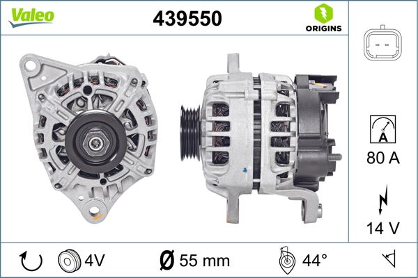 VALEO 439550 Elektrik Sistemi Alternatör - NISSAN MICRA III (K12) uyumlu
