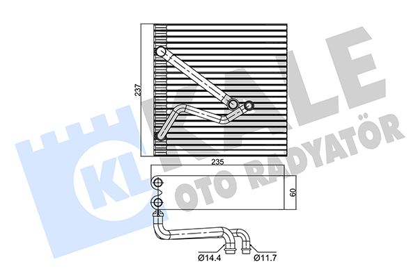 KALE OTO RADYATÖR 350090 İklimlendirme Sistemi Evaporatör - SEAT ALHAMBRA (710, 711) uyumlu