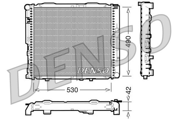 DENSO DRM17034 Soğutma Sistemi Su Soğutucu & Parçaları - MERCEDES-BENZ 124 Sedan (W124) uyumlu
