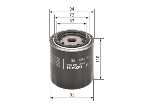 BOSCH 0 451 104 014 Motor Yağ Filtresi - LAND ROVER RANGE ROVER I uyumlu