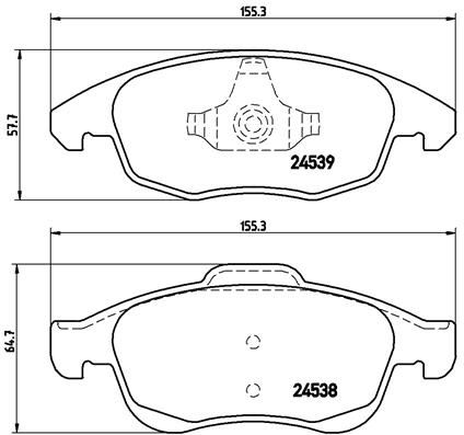 BREMBO P 61 083 Fren Sistemleri Fren Balatası - CITROËN C4 II (NC_) uyumlu