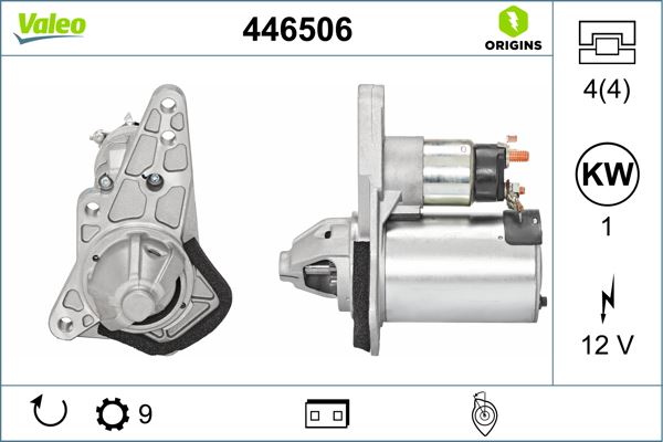 VALEO 446506 Elektrik Sistemi Marş Motoru - NISSAN QASHQAI I (J10, NJ10) uyumlu