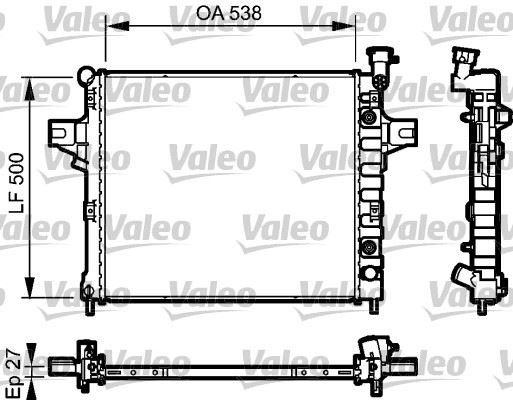 VALEO 735051 Soğutma Sistemi Su Soğutucu & Parçaları - JEEP GRAND CHEROKEE II (WJ, WG) uyumlu