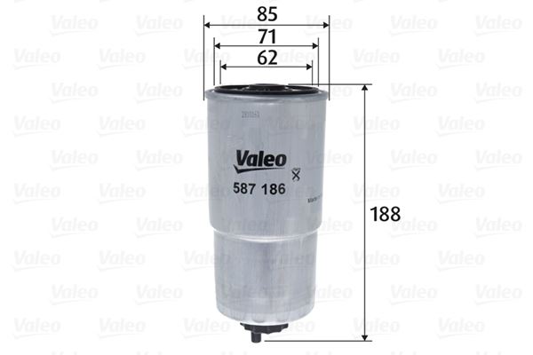 VALEO 587186 Yakıt Sistemi Yakıt Filtresi - HYUNDAI TRAJET (FO) uyumlu
