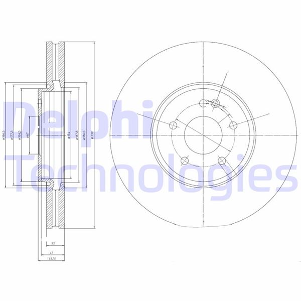 DELPHI BG9020 Fren Sistemleri Fren Diski - MERCEDES-BENZ CLK Cabrio (A208) uyumlu