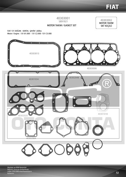 Motor Conta Seti - OTOCONTA - 40303001L Ürün Görseli