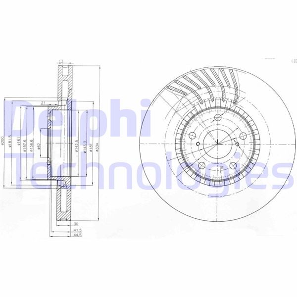 DELPHI BG9011 Fren Sistemleri Fren Diski - LEXUS GS (_S19_) uyumlu