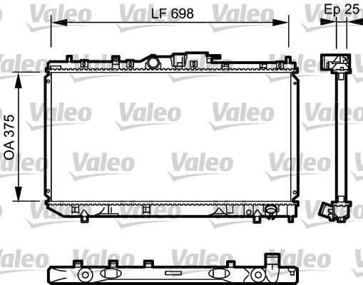 VALEO 735075 Soğutma Sistemi Su Soğutucu & Parçaları - TOYOTA AVENSIS Liftback (_T22_) uyumlu