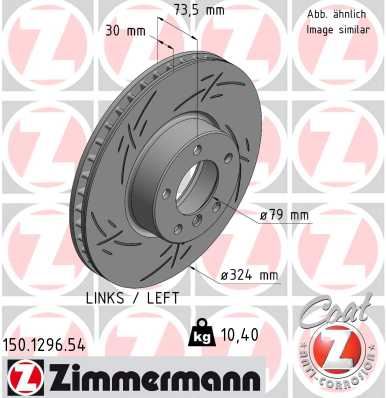 ZIMMERMANN 150.1296.54 Fren Sistemleri Fren Diski - BMW 5 (E39) uyumlu