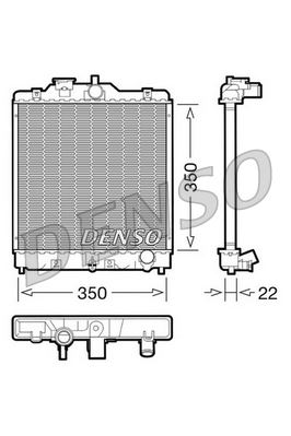 DENSO DRM40003 Soğutma Sistemi Su Soğutucu & Parçaları - HONDA CRX II (ED, EE) uyumlu