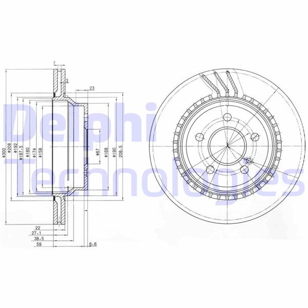 DELPHI BG3758 Fren Sistemleri Fren Diski - MERCEDES-BENZ CLS (C218) uyumlu