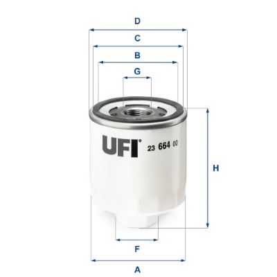 UFI 23.664.00 Motor Yağ Filtresi - FORD TRANSIT V363 Platform şasi (FED, FFD) uyumlu