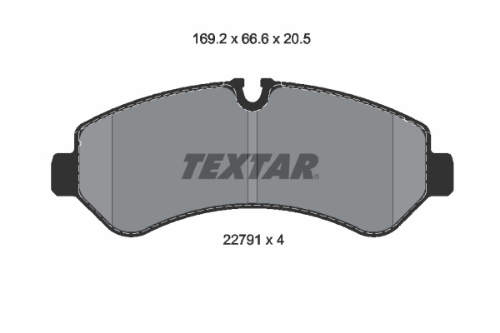 TEXTAR 2279101 Fren Sistemleri Fren Balatası - MERCEDES-BENZ SPRINTER 5-t Panelvan/Van (B907) uyumlu