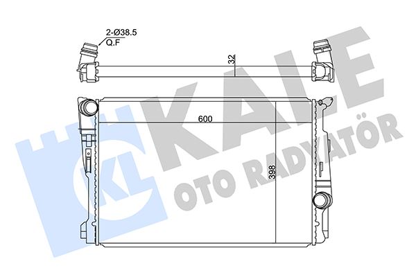 KALE OTO RADYATÖR 362715 Soğutma Sistemi Su Soğutucu & Parçaları - BMW X3 (F25) uyumlu