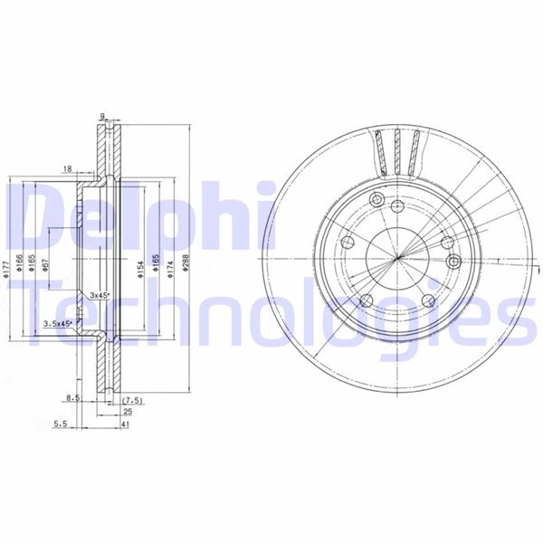 DELPHI BG3240C Fren Sistemleri Fren Diski - MERCEDES-BENZ C-SERISI (W202) uyumlu
