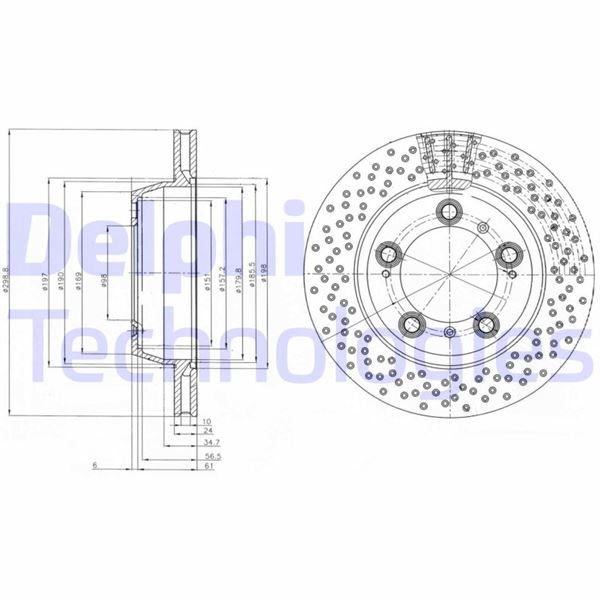 DELPHI BG4151 Fren Sistemleri Fren Diski - PORSCHE BOXSTER (986) uyumlu