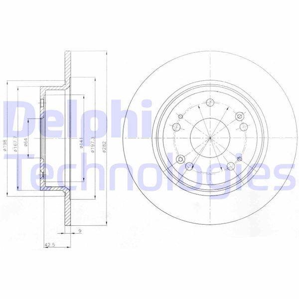 DELPHI BG4249 Fren Sistemleri Fren Diski - HONDA ACCORD VIII (CU) uyumlu