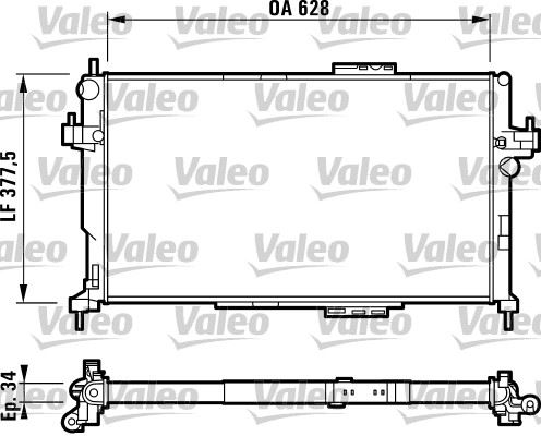 VALEO 732824 Soğutma Sistemi Su Soğutucu & Parçaları - OPEL CORSA C (X01) uyumlu