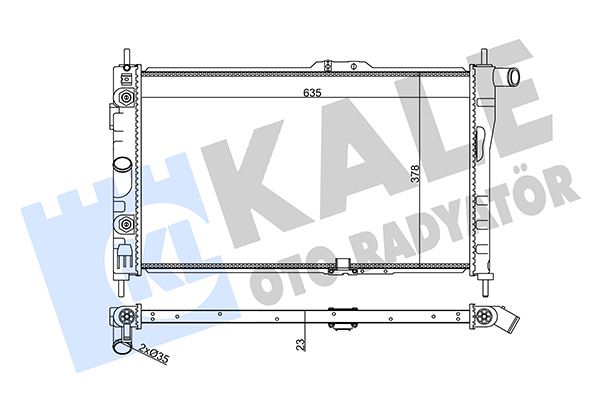 KALE OTO RADYATÖR 357055 Soğutma Sistemi Su Soğutucu & Parçaları - DAEWOO ESPERO (KLEJ) uyumlu