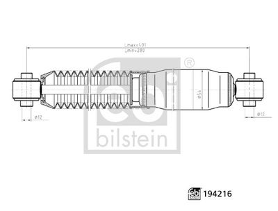 FEBI BILSTEIN 194216 Süspansiyon Sistemi Amortisör - CITROËN JUMPY I (U6U_) uyumlu