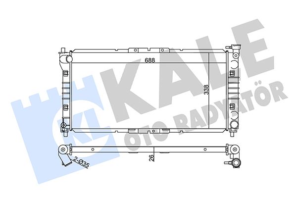 KALE OTO RADYATÖR 359600 Soğutma Sistemi Su Soğutucu & Parçaları - MAZDA MX-6 (GE) uyumlu