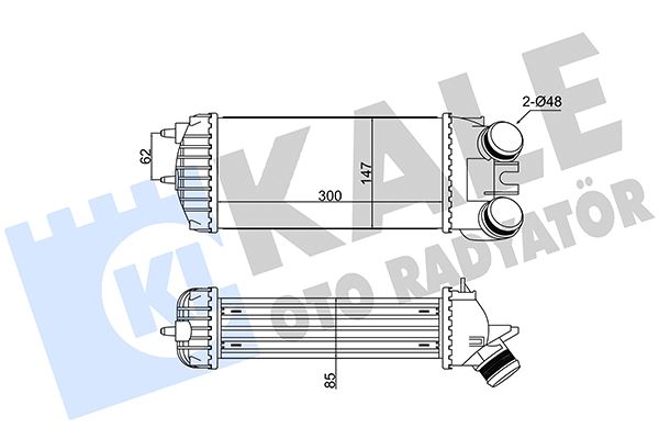 KALE OTO RADYATÖR 352310 Motor Turbo Radyatörü - CITROËN XSARA PICASSO (N68) uyumlu