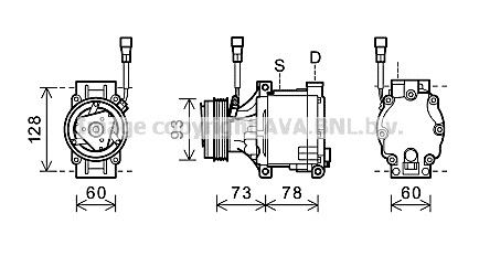 DENSO DCP36002 İklimlendirme Sistemi Kompresör Parçaları - SUBARU OUTBACK (BL, BP) uyumlu