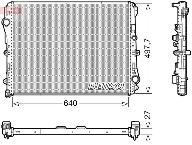 DENSO DRM17116 Soğutma Sistemi Su Soğutucu & Parçaları - MERCEDES-BENZ S-SERISI (W222, V222, X222) uyumlu