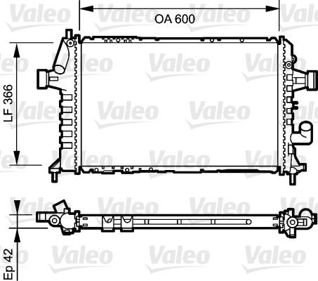 VALEO 734322 Soğutma Sistemi Su Soğutucu & Parçaları - OPEL ASTRA G Station wagon (T98) uyumlu