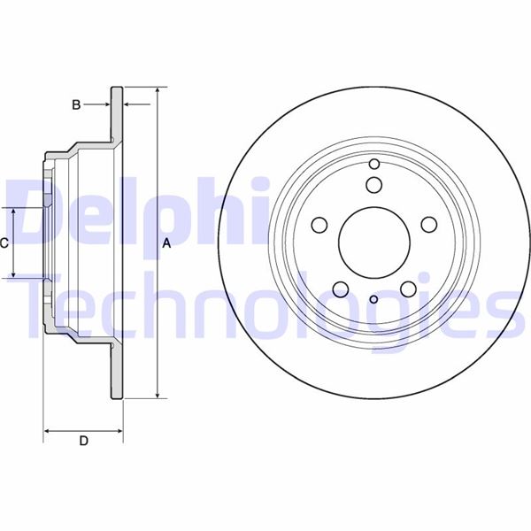 DELPHI BG2842 Fren Sistemleri Fren Diski - VOLVO 850 (854) uyumlu