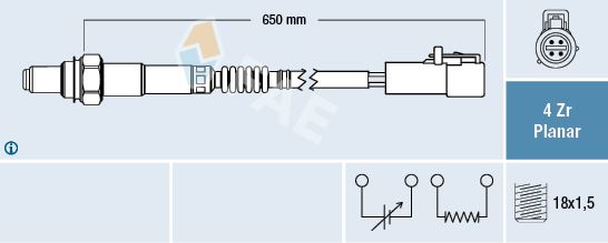 FAE 77446 Emme & Egzoz Sistemi Egzoz Sensörleri - FORD MONDEO IV Turnier (BA7) uyumlu