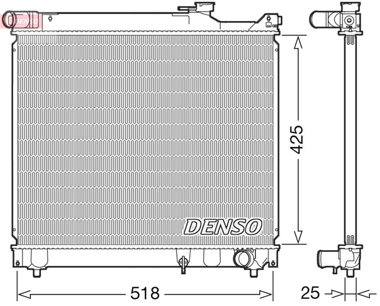 DENSO DRM47037 Soğutma Sistemi Su Soğutucu & Parçaları - SUZUKI VITARA (ET, TA, TD) uyumlu