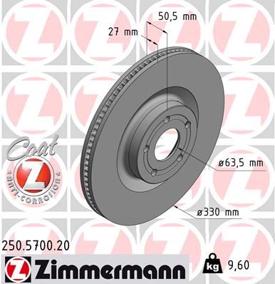 ZIMMERMANN 250.5700.20 Fren Sistemleri Fren Diski - FORD FOCUS IV Turnier (HP) uyumlu