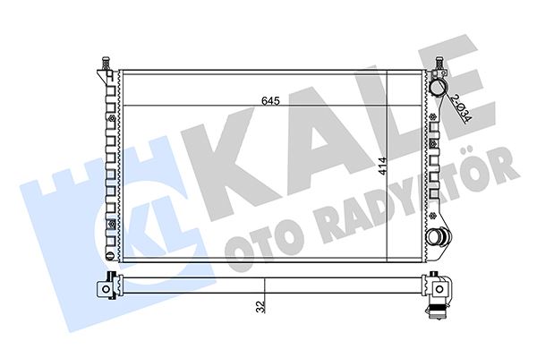 KALE OTO RADYATÖR 355845 Soğutma Sistemi Su Soğutucu & Parçaları - FIAT DOBLO MPV (119_, 223_) uyumlu