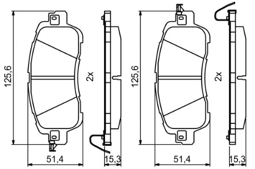 BOSCH 0 986 494 832 Fren Sistemleri Fren Balatası - MAZDA 2 Hatchback (DL, DJ) uyumlu