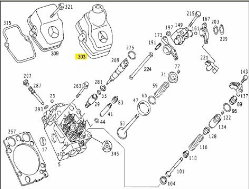 Supap Kapağı Alt Tapası - MERCEDES ORIJINAL - A4570100530