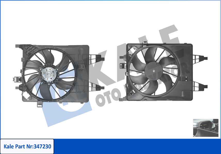 KALE OTO RADYATÖR 347230 Soğutma Sistemi Fan - RENAULT KANGOO Express (FW0/1_) uyumlu