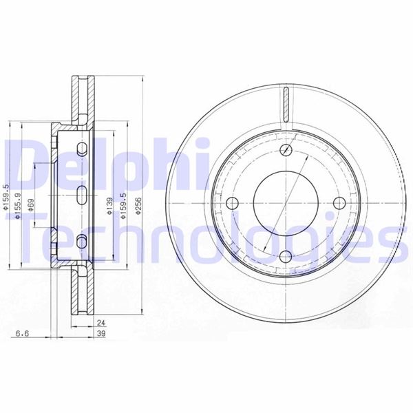 DELPHI BG3987 Fren Sistemleri Fren Diski - SMART FORFOUR (454) uyumlu