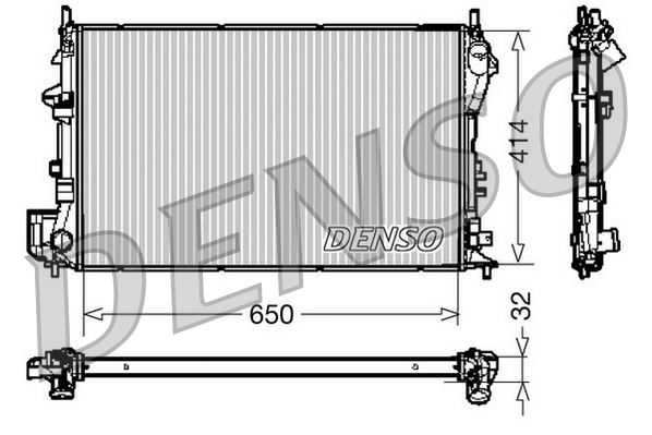 DENSO DRM20029 Soğutma Sistemi Su Soğutucu & Parçaları - SAAB 9-3 (YS3F, E79, D79, D75) uyumlu