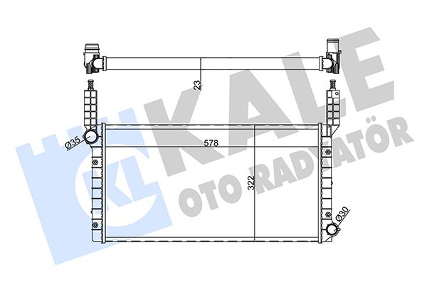 KALE OTO RADYATÖR 351225 Soğutma Sistemi Su Soğutucu & Parçaları - FIAT DOBLO MPV (119_, 223_) uyumlu