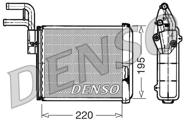 DENSO DRR09032 İklimlendirme Sistemi İç Mekan Isı Değiştirici - FIAT DUCATO Minibüs/Otobüs (230_) uyumlu