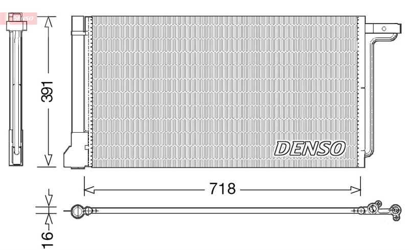 DENSO DCN10028 İklimlendirme Sistemi Klima Radyatörü - FORD C-MAX II (DXA/CB7, DXA/CEU) uyumlu