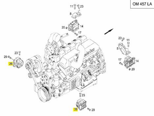 Motor Kulağı - MERCEDES ORIJINAL - A9402401318