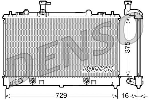 DENSO DRM44024 Soğutma Sistemi Su Soğutucu & Parçaları - MAZDA 6 Hatchback (GG) uyumlu