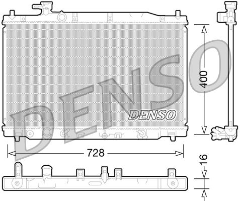 DENSO DRM40030 Soğutma Sistemi Su Soğutucu & Parçaları - HONDA CR-V III (RE_) uyumlu
