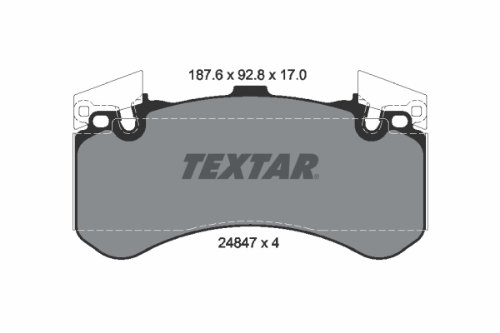 TEXTAR 2484701 Fren Sistemleri Fren Balatası - AUDI A7 Sportback (4GA, 4GF) uyumlu