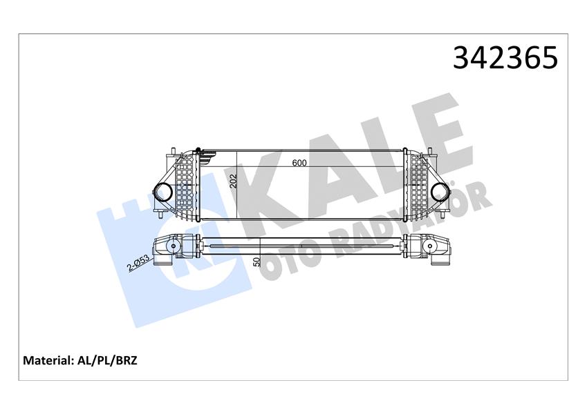 KALE OTO RADYATÖR 342365 Motor Turbo Radyatörü - SUZUKI GRAND VITARA II (JT, TE, TD) uyumlu