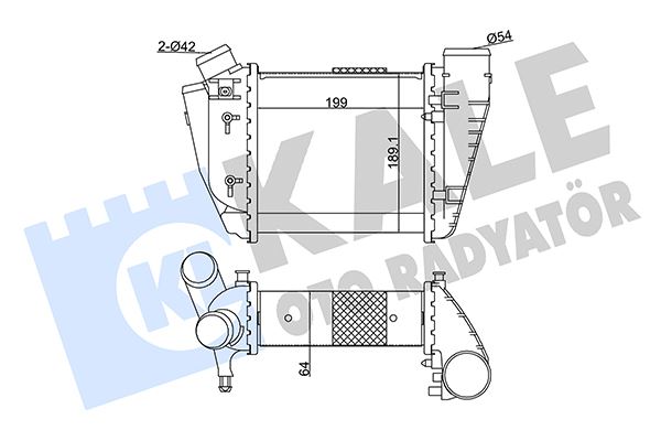 KALE OTO RADYATÖR 352385 Motor Turbo Radyatörü - AUDI A4 B6 (8E2) uyumlu